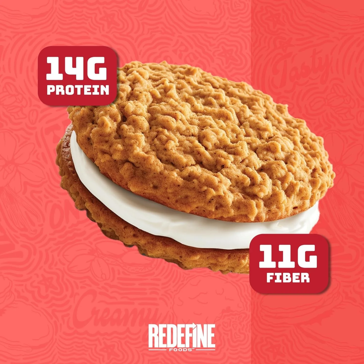 Redefine Foods Oatmeal Protein Pie, Peanut Butter - owsiane ciacho proteinowe z masłem orzechowym - Image 2