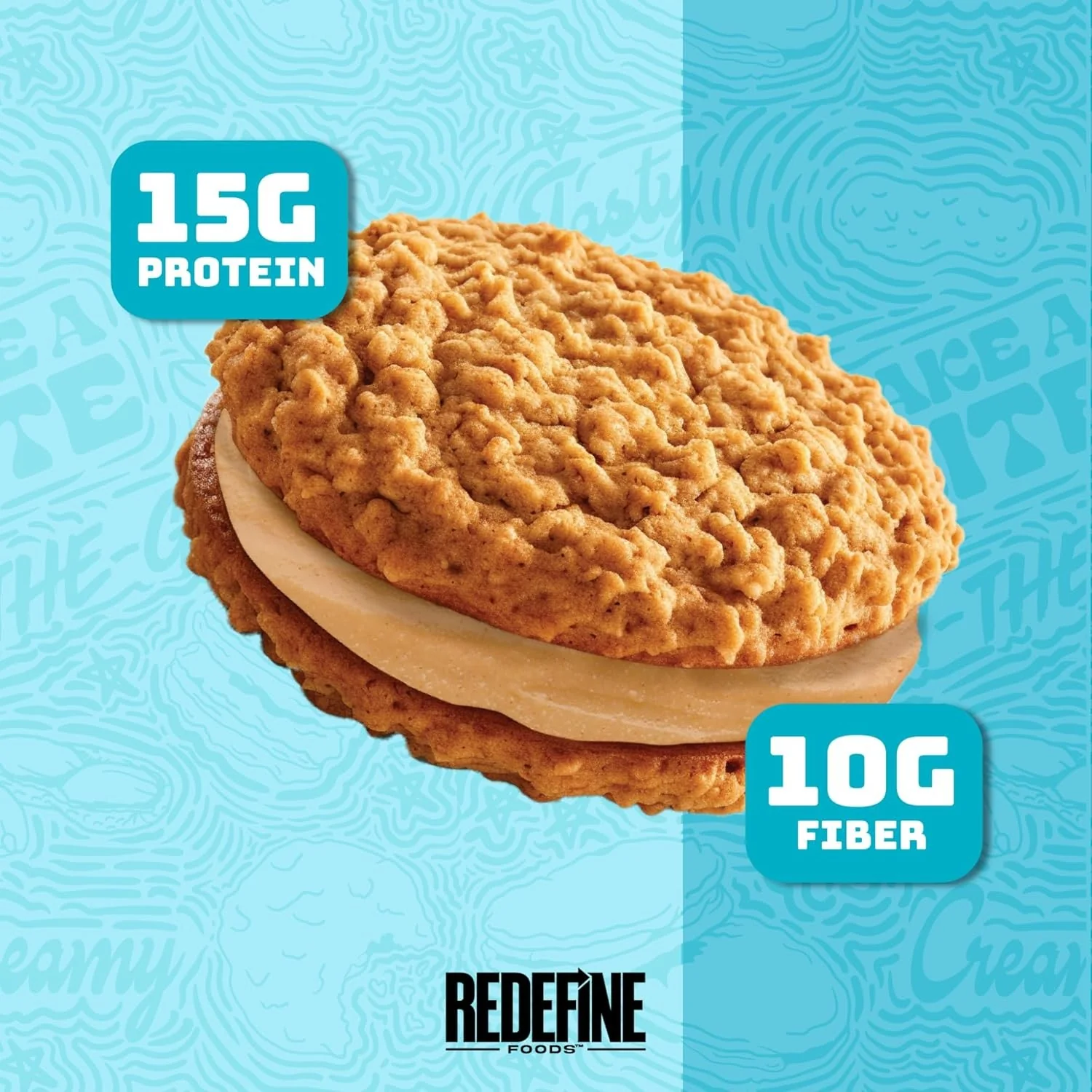 Redefine Oatmeal Protein Pie, Skippy Peanut Butter - owsiane giga ciacho proteinowe z masłem orzechowym - Image 2