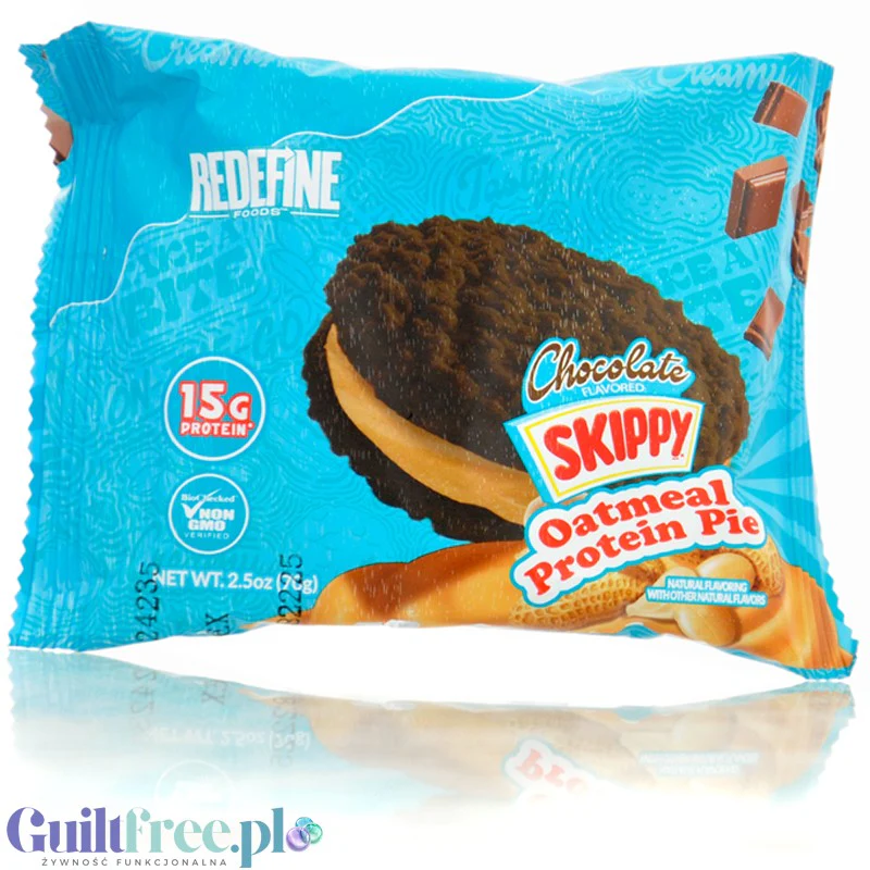 Redefine Oatmeal Protein Pie, Skippy Peanut Butter Chocolate - owsiane giga ciacho proteinowe z masłem orzechowym