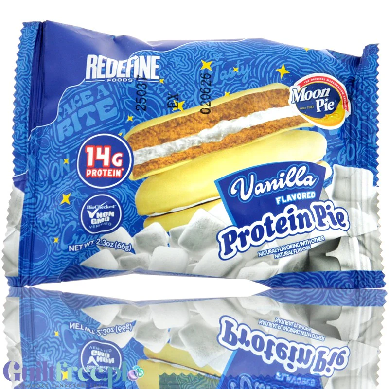 Redefine Protein Moon Pie, Vanilla - giga ciacho proteinowe w polewie z kremem marshmallow