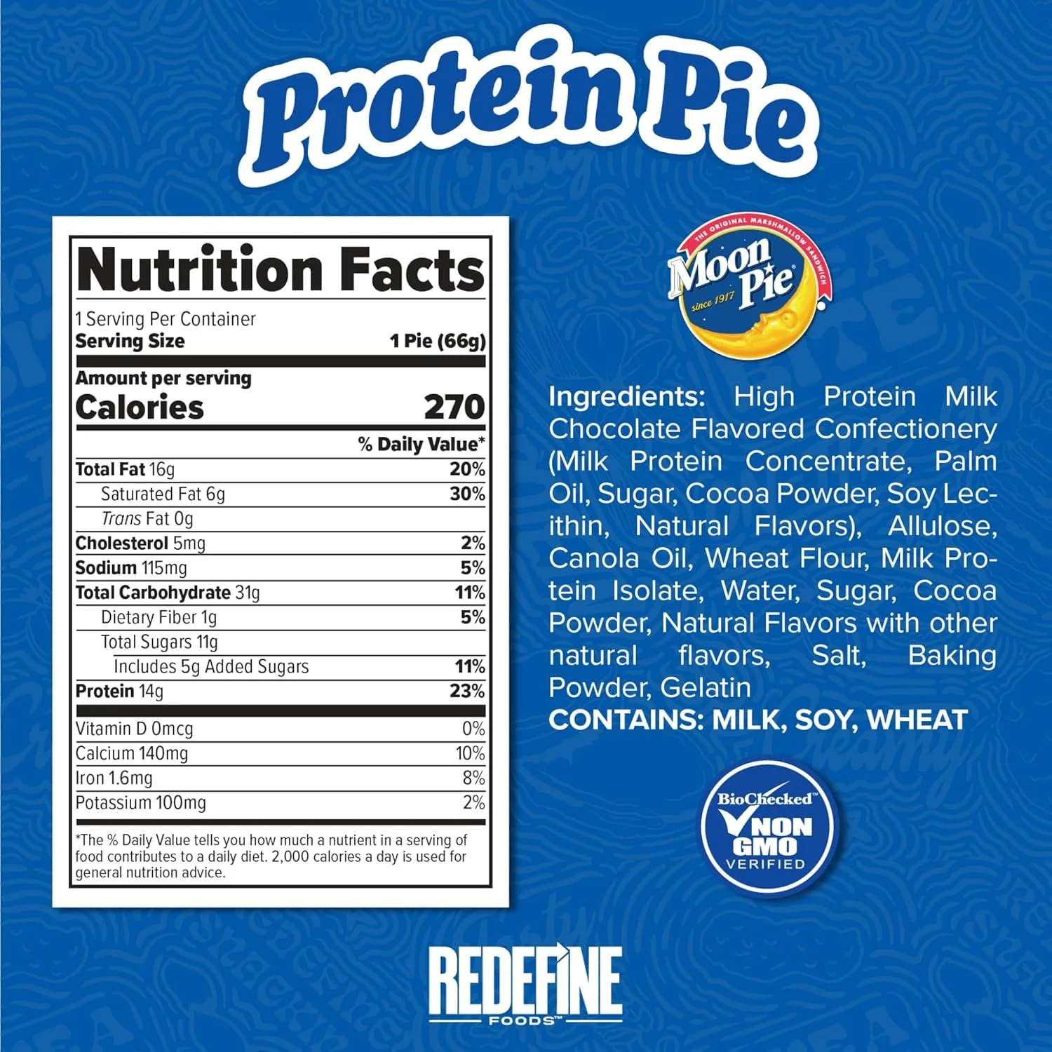 Redefine Protein Moon Pie, Vanilla - giga ciacho proteinowe w polewie z kremem marshmallow - Image 2