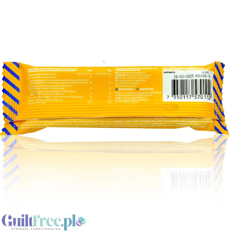ReDo Plant Protein Bar Swedish Chocolate Ball - wegański baton proteinowy bez orzechów, oleju palmowego i słodzików - Image 2