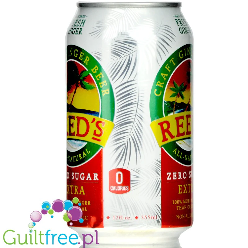 Reed's Zero Sugar Craft Ginger Beer Extra - piwo imbirowe bez cukru ze świeżym imbirem - Image 2