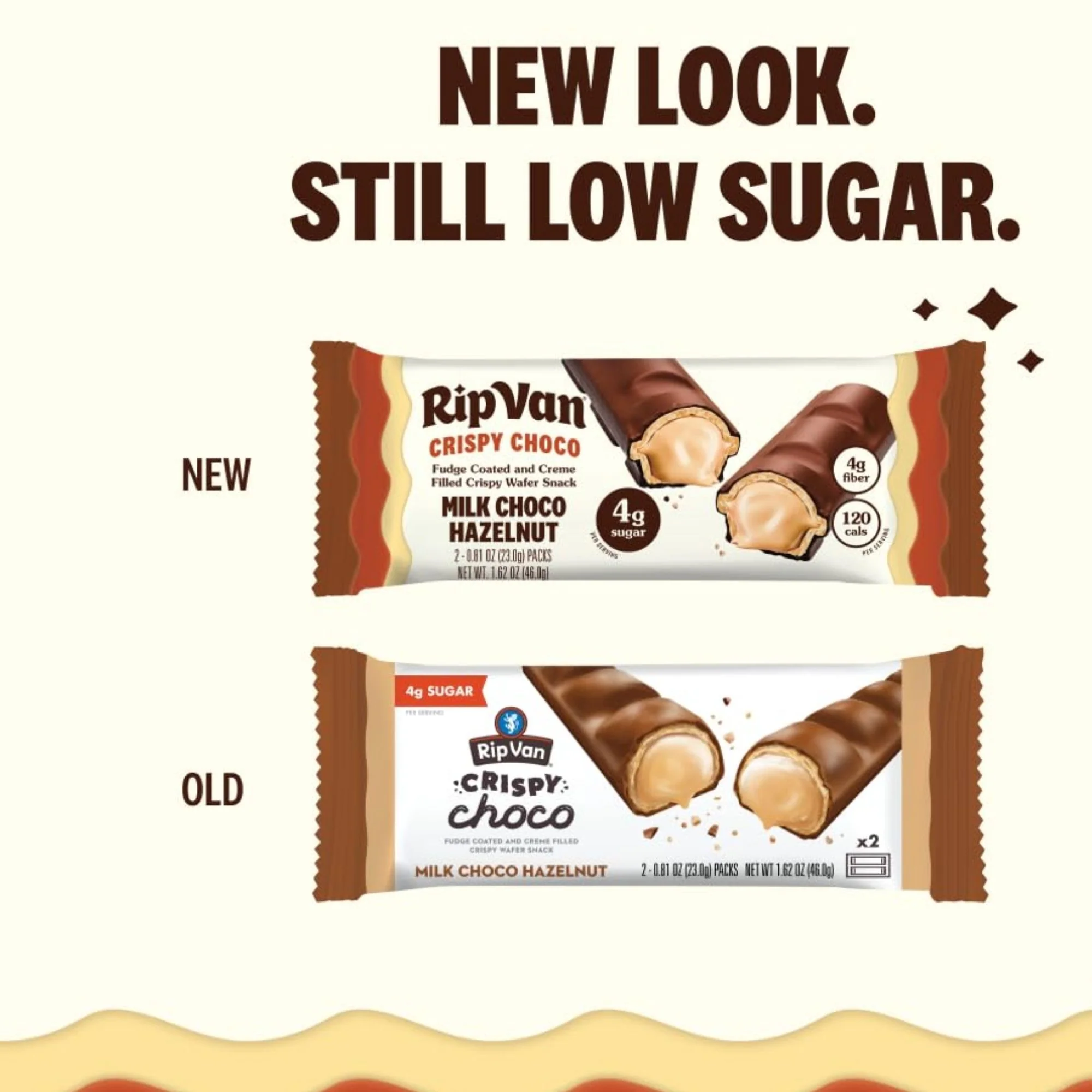 Rip Van Crispy Choco Milk Choco Hazelnut - wafelek w czekoladzie nadziewany kremem nugatowym a la Bueno - Image 5