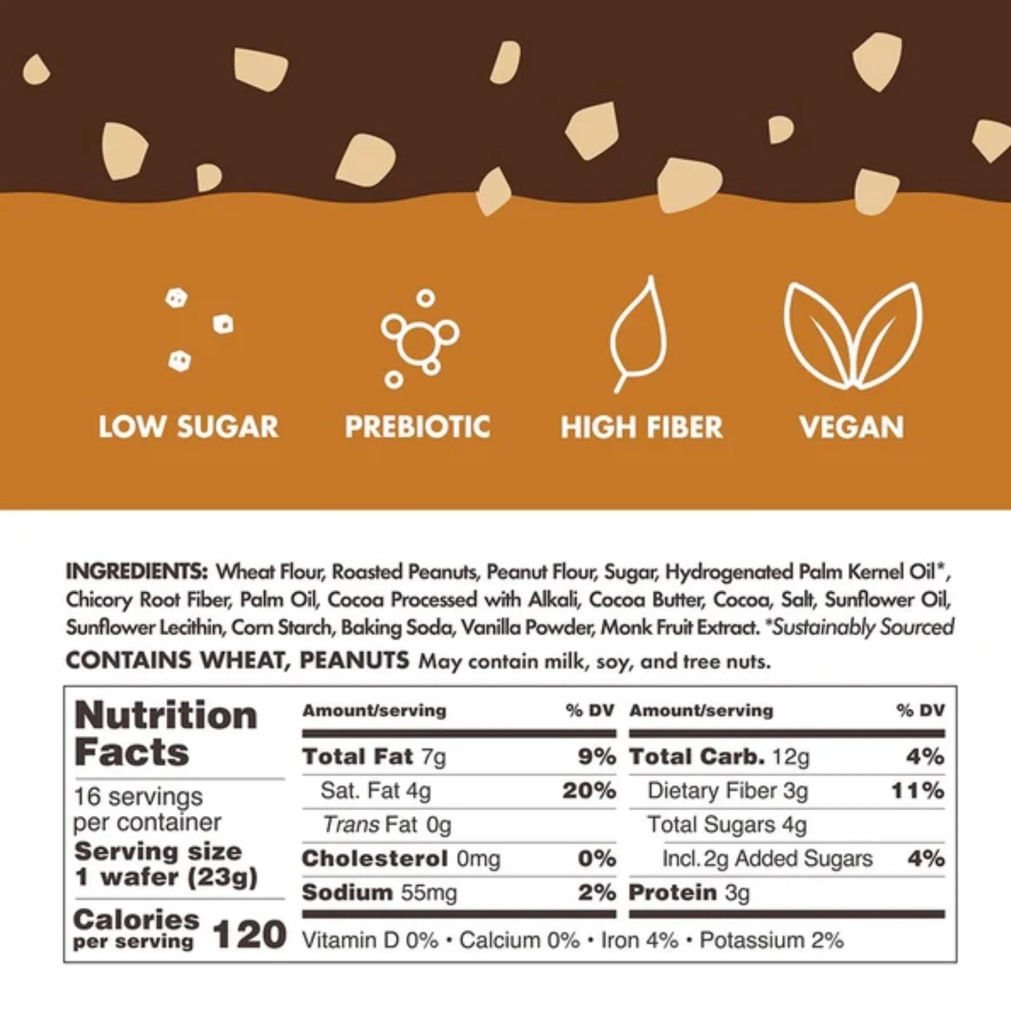 Rip Van Nutty Crunch Dark Choco Peanut 120kcal - słodko-słony wegański wafelek z orzechami i ciemną czekoladą - Image 6