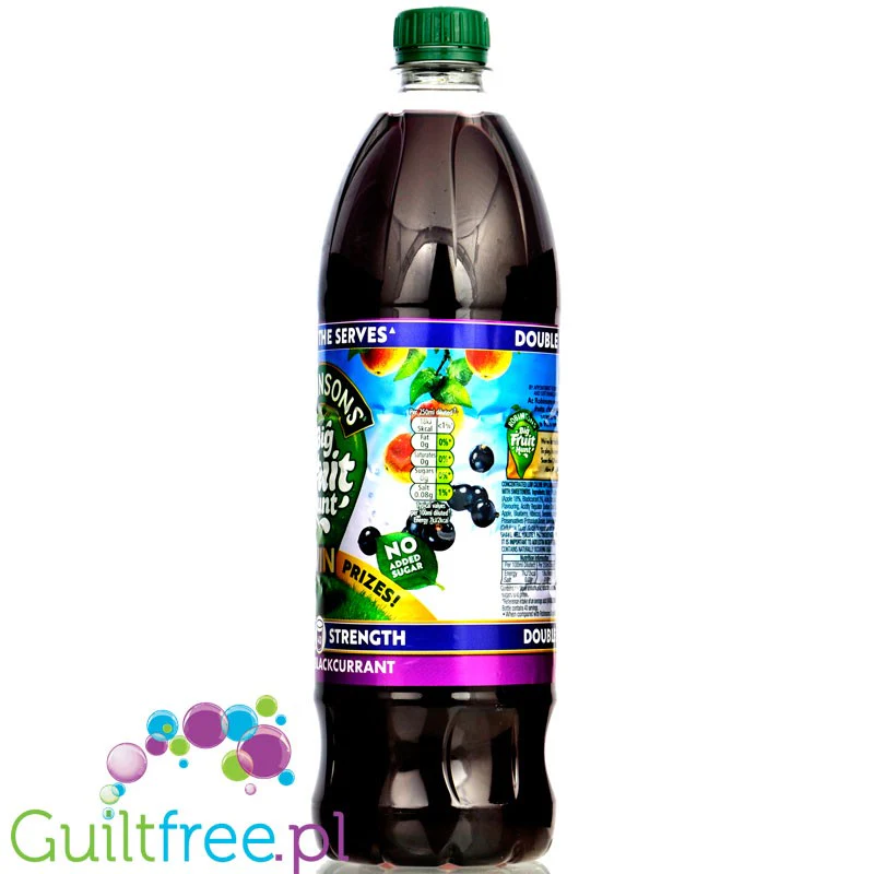 Robinsons Apple & Blackcurrant Squash Double Strength 1L - skoncentrowany syrop do rozcieńczania bez cukru i kalorii - Image 2