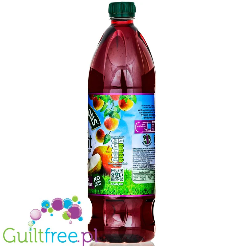 Robinsons Apple & Blackcurrant Squash - skoncentrowany syrop do rozcieńczania bez cukru i kalorii, Jabłko & Czarna Porzeczka - Image 3