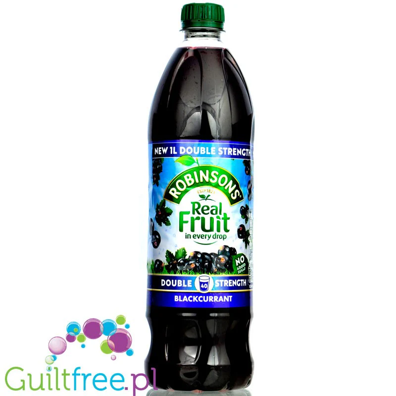 Robinsons Blackcurrant Squash Double Strength - skoncentrowany syrop do rozcieńczania bez cukru i kalorii, Czarna Porzeczka - Image 2