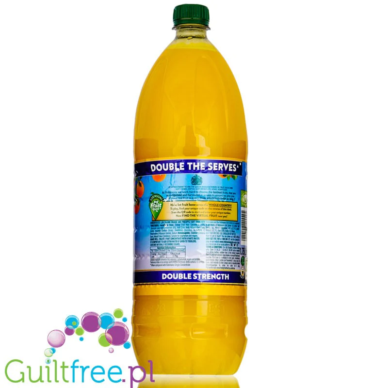 Robinsons Double Strength Orange & Pineapple 1,75L - skoncentrowany syrop do rozcieńczania bez cukru, Ananas & Pomarańcza - Image 2