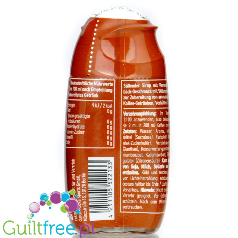 Rocka Barista Syrup Caramel Biscuit - kropelki słodzące do kawy bez cukru, smak Karmelowe Ciastko, zero kcal - Image 2