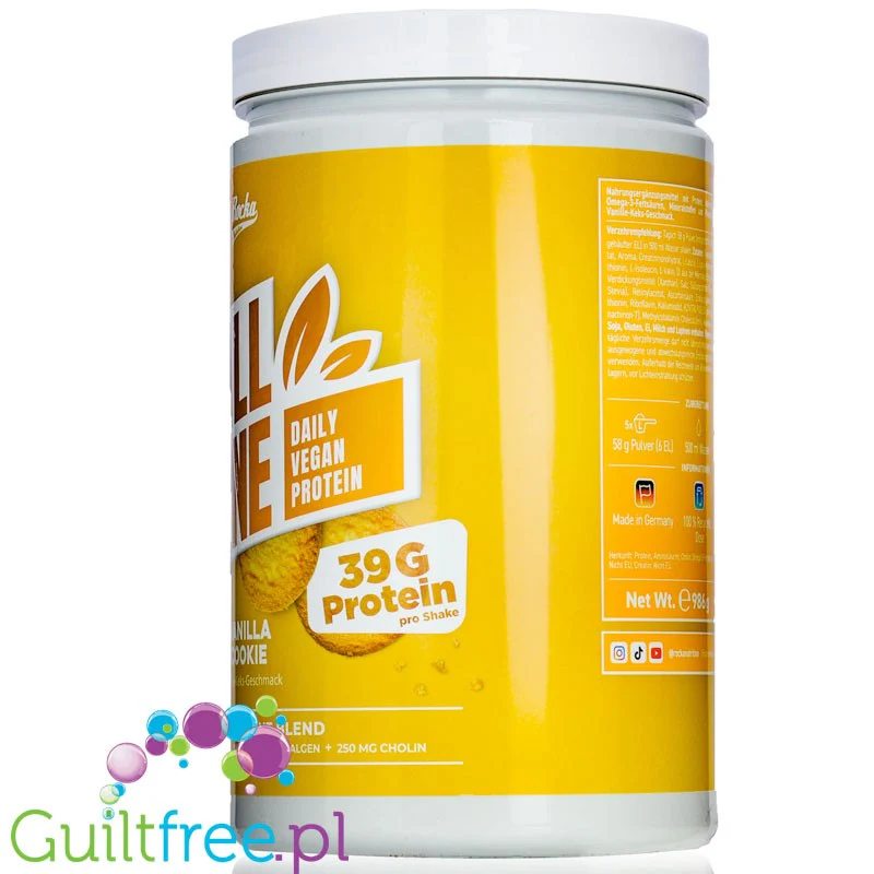 Rocka Nutrition All in One Vanilla Cookie - wegańska odżywka proteinowa (witaminy, minerały, kreatyna, cholina & Omega-3) - Image 2