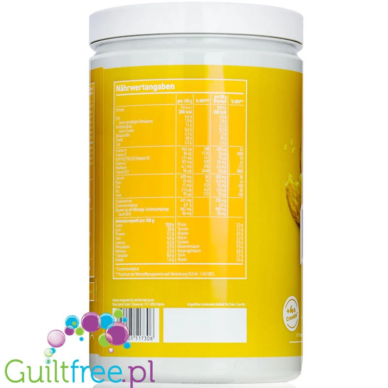 Rocka Nutrition All in One Vanilla Cookie - wegańska odżywka proteinowa (witaminy, minerały, kreatyna, cholina & Omega-3) - Image 4