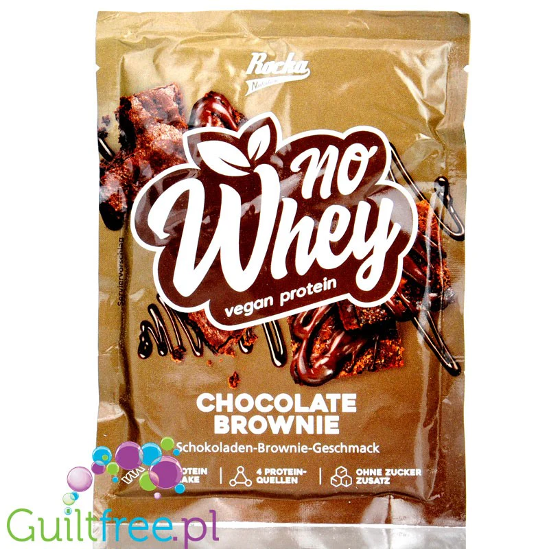 Rocka Nutrition Protein Shake Chocolate Brownie - wegańska odżywka białkowa 4 źródła białka, saszetka - Image 2