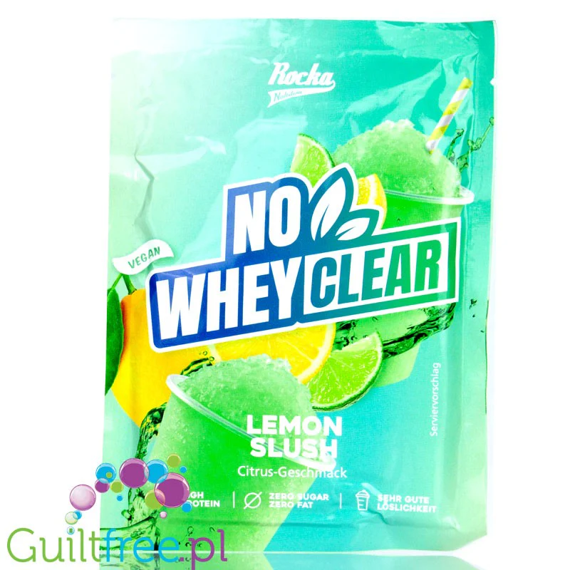 Rocka Nutrition No Whey Clear Lemon Slush - wegański hydrolizat o smaku lemoniady, saszetka