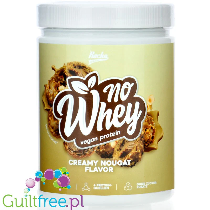 Rocka Nutrition Protein Shake Creamy Nougat 300g - wegańska odżywka białkowa 5 źródeł białka - Image 2