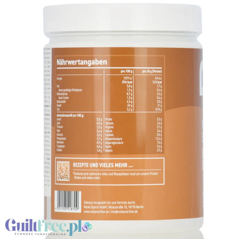 Rocka Nutrition Protein Shake Creamy Nougat 300g - wegańska odżywka białkowa 5 źródeł białka - Image 3