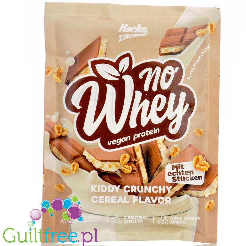 Rocka Nutrition NO WHEY Kiddy Crunchy Cereal 30g - wegańska odżywka białkowa 5 źródeł białka