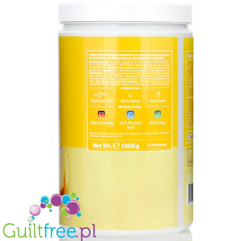 Rocka Nutrition No Whey Lemon Cheesecake (Limited) - wegańska odżywka białkowa 4 źródła białka - Image 4