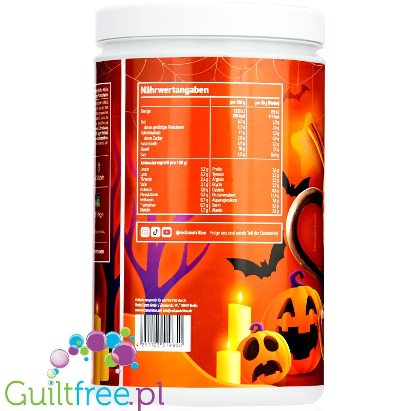 Rocka Nutrition NO WHEY Pumpkin Spice Latte - wegańska odżywka białkowa 5 źródeł białka, bez glutenu - Image 5