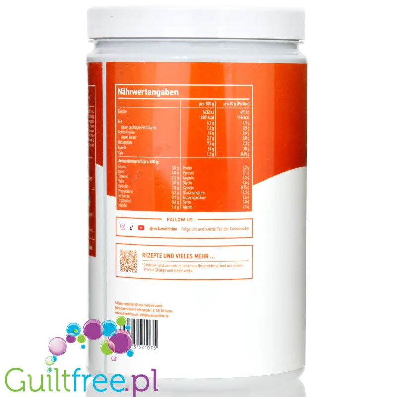 Rocka Nutrition Protein Shake Vanilla Caramel Latte - wegańska odżywka białkowa 5 źródeł białka, Latte Karmelowo-Waniliowe - Image 3