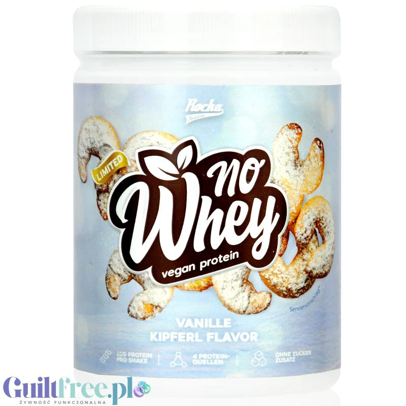 Rocka Nutrition NO WHEY Christmas Cookie 300g - wegańska odżywka białkowa 5 źródeł białka, bez glutenu - Image 4