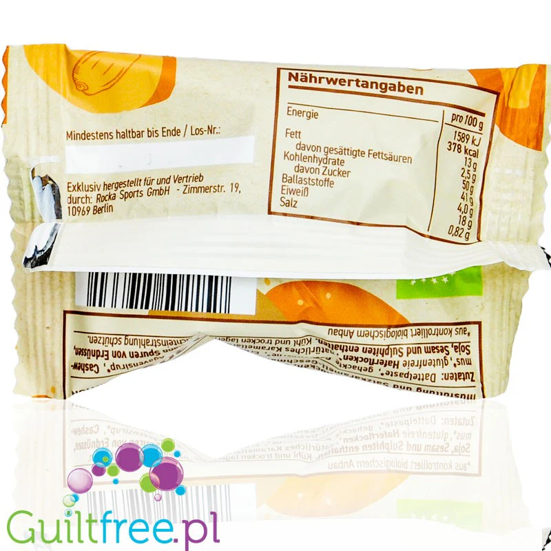 Rocka Nutrition NO WHEY Vegan BIO Ball, Salted Caramel - proteinowa kula mocy, smak Solony Karmel - Image 2