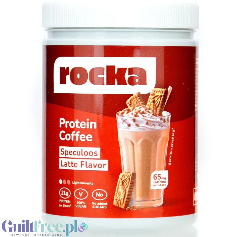 Rocka Nutrition Protein Coffee Speculoos Latte 270g - wegańska kawa proteinowa 65mg kofeiny, smak Ciasteczka Spekulos - Image 4