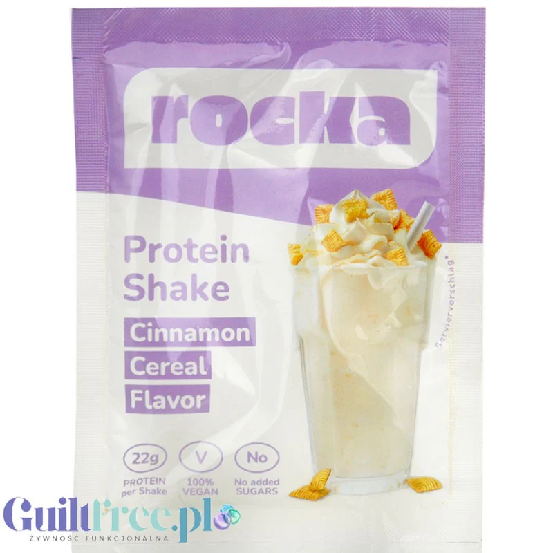 Rocka Nutrition Protein Shake Cinnamon Cereal 30g - wegańska odżywka białkowa, smak Płatki Cynamonowe