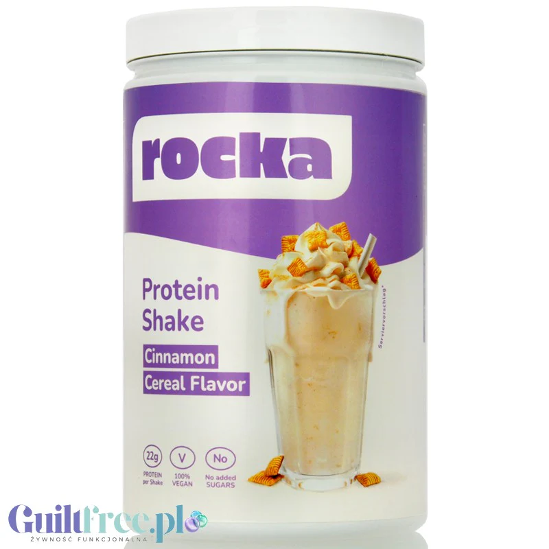 Rocka Nutrition Protein Shake Cinnamon Cereal 900g - wegańska odżywka białkowa, smak Płatki Cynamonowe