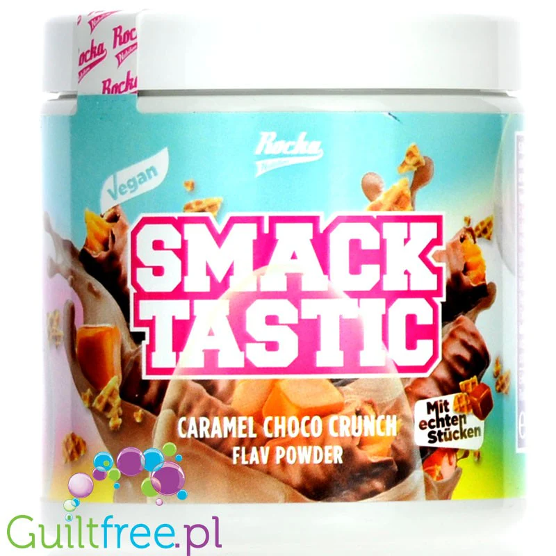 Rocka Nutrition Smacktastic Caramel Choco Crunchy 90g - wegański słodzący aromat w proszku