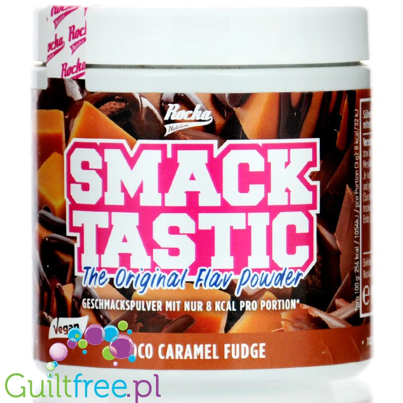 Rocka Nutrition Smacktastic Choco Caramel Fudge 90g - wegański słodzący aromat czekoladowo-karmelowy w proszku