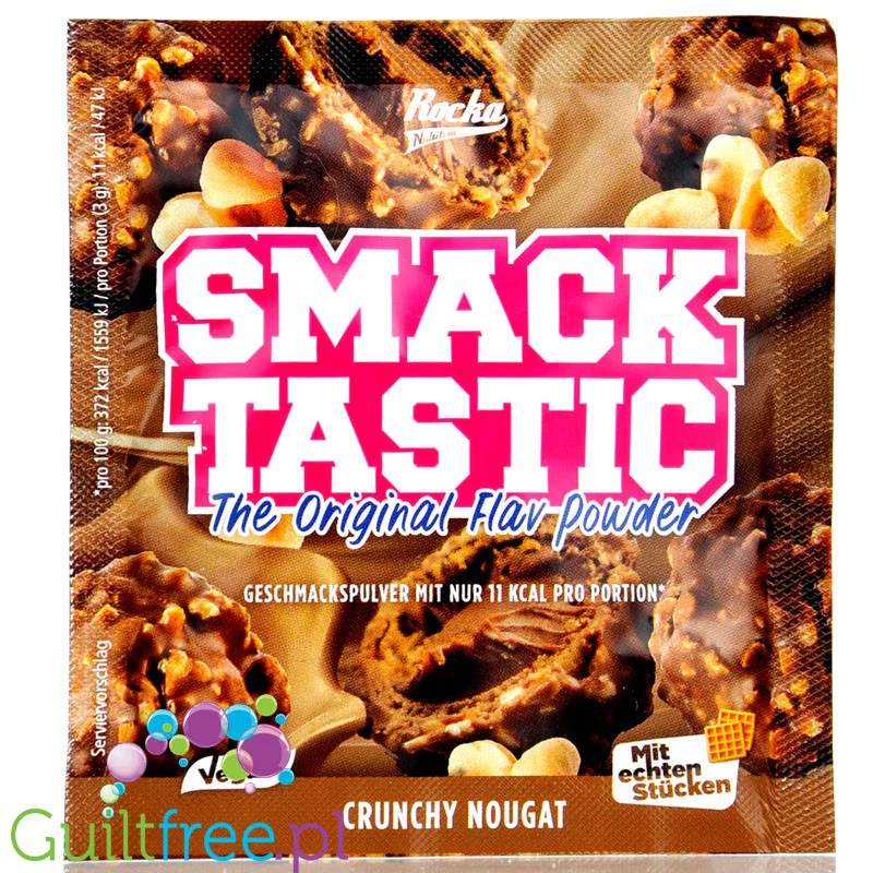 Rocka Nutrition Smacktastic Crunchy Nougat - wegański słodzący aromat pralinek laskowych w proszku - Image 2