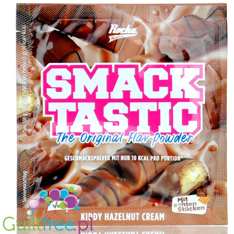 Rocka Nutrition Smacktastic Kiddy Hazelnut Cream 15g - wegański słodzący aromat czekoladowo-orzechowy w proszku saszetka