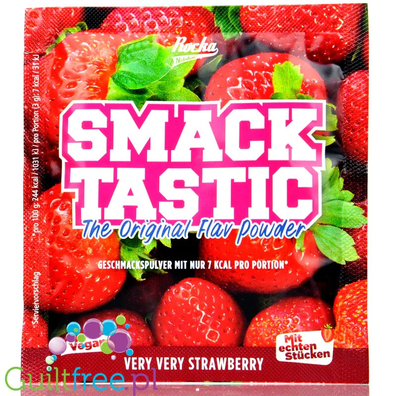 Rocka Nutrition Smacktastic Very Very Strawberrry - wegański słodzący aromat truskawkowy w proszku