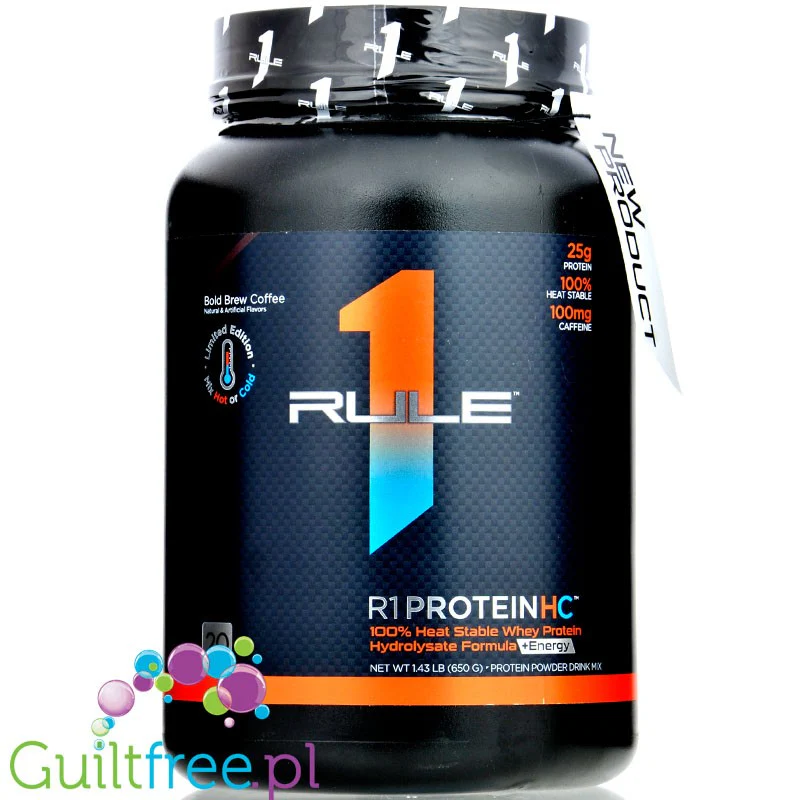 Rule One R1 Protein HC, Bold Brew Coffee - odżywka białkowa, hydrolizat z kofeiną na ciepło/zimno