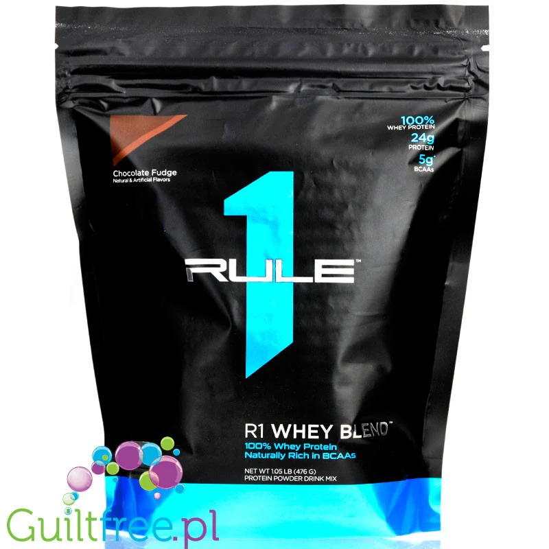Rule1 R1 Whey Blend Chocolate Fudge 455g - odżywka białkowa z WPI, WPH i WPC