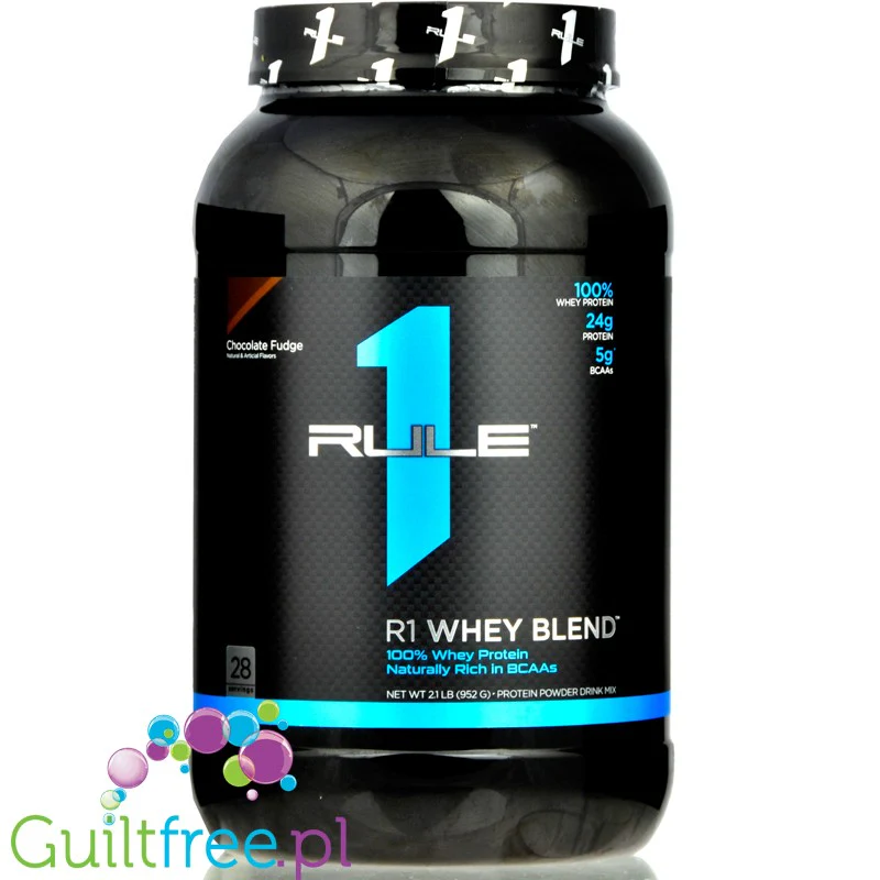 Rule1 R1 Whey Blend Chocolate Fudge - odżywka białkowa z WPI, WPH i WPC, 0,91KG