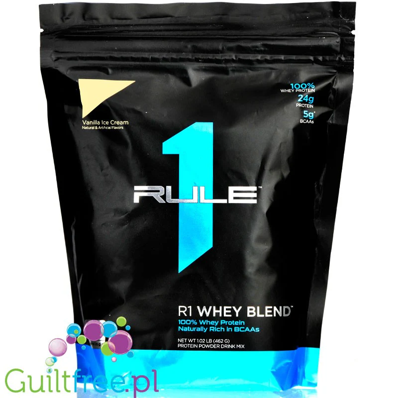 Rule1 R1 Whey Blend Vanilla Ice Cream 462g - odżywka białkowa z WPI, WPH i WPC