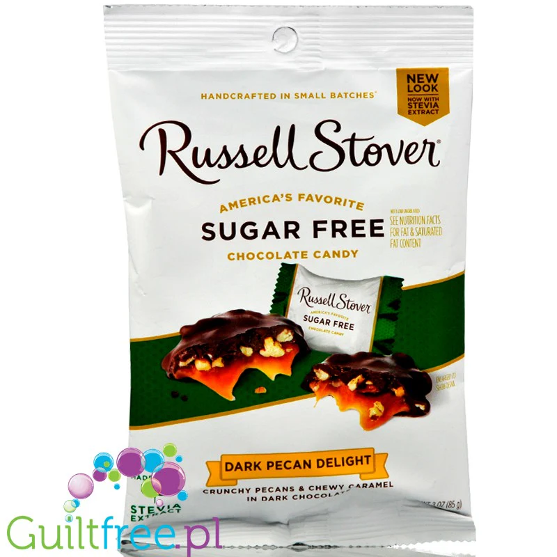 Russel Stover Dark Pecan Delights - czekoladki bez cukru z orzechami pekan