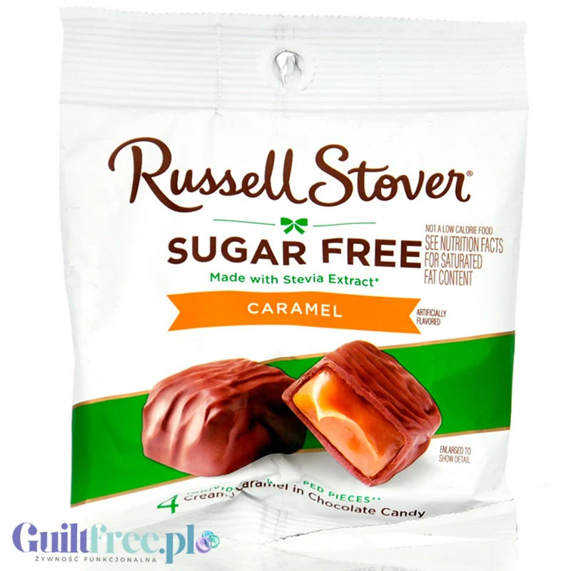 Russel Stover Stevia Caramel Chocolate - bezcukrowe czekoladki z nadzieniem karmelowym