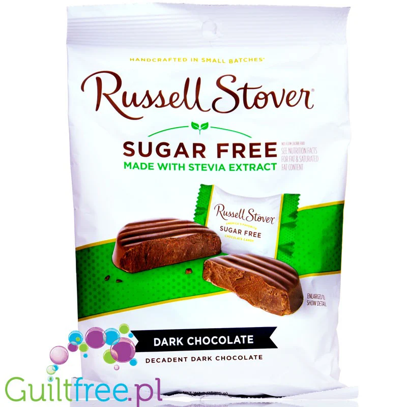 Russel Stover Stevia Dark Chocolate  - bezcukrowe czekoladki z nadzieniem z ciemnej czekolady