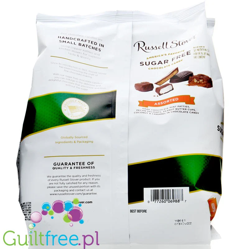 Russell Stover Candy Variety Pack - nadziewane czekoladki bez cukru, GIGA PAKA 5 smaków - Image 3