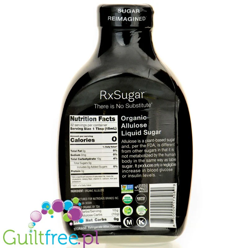 RxSugar Allulose 473ml - słodzik, alluloza w płynnym syropie - Image 2