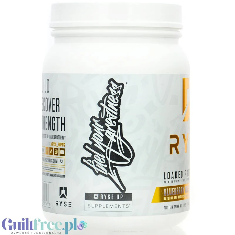 Ryse Loaded Protein Bluebbery Muffin 0,7kg - odżywka białkowa z WPC i WPI, 25g białka - Image 2