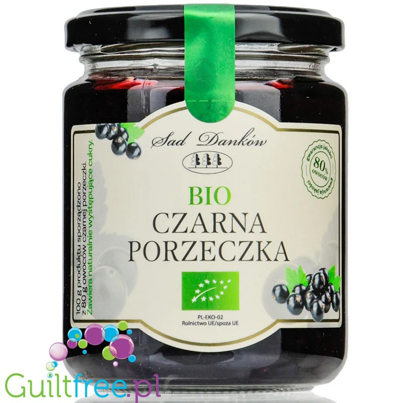 Sad Danków, Czarna Porzeczka 80%, ekologiczny dżem bez dodatku cukrów