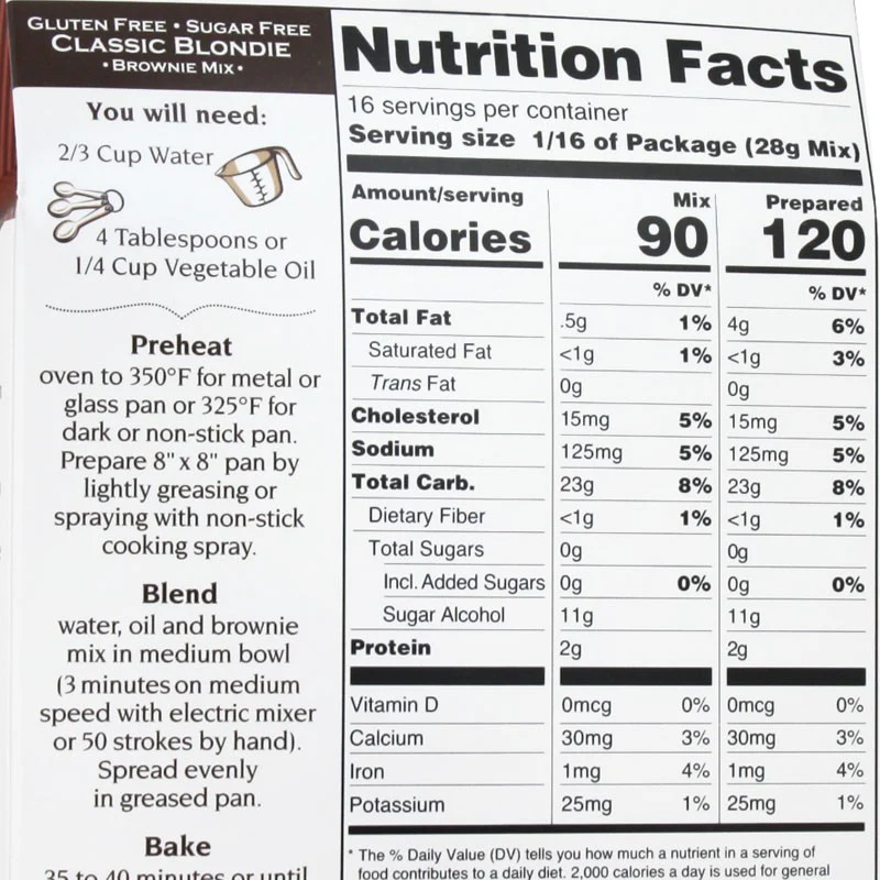 Sans Sucre Sugar free, Gluten free Blondie Mix - bezglutenowa mieszanka do ciasta bez cukru, ze stewią - Image 3