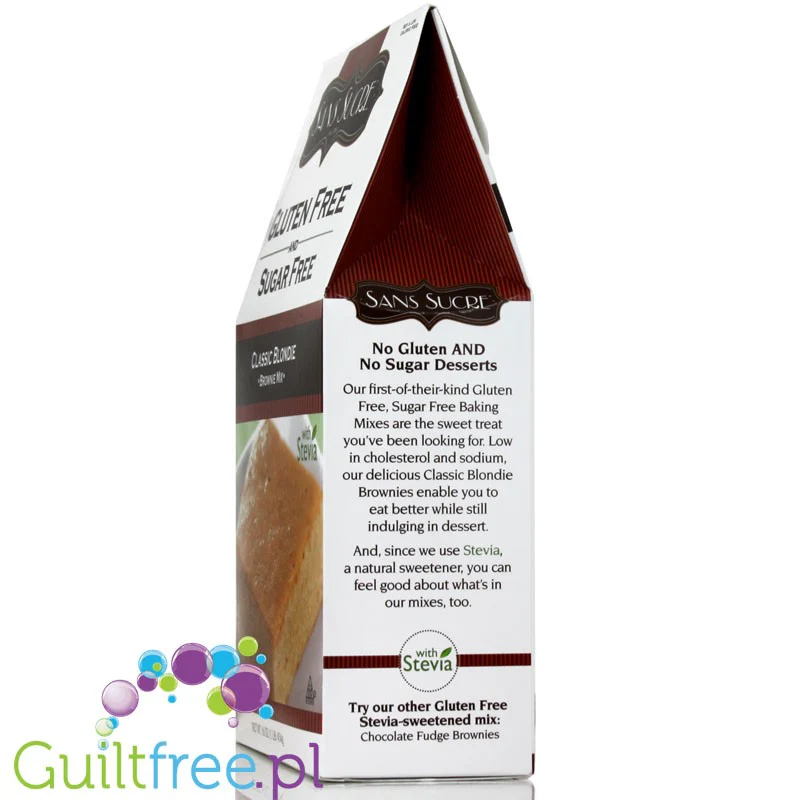 Sans Sucre Sugar free, Gluten free Blondie Mix - bezglutenowa mieszanka do ciasta bez cukru, ze stewią - Image 5