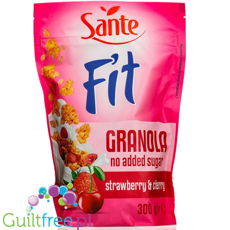 Sante Fit Granola Truskawka & Wiśnia bez dodatku cukru