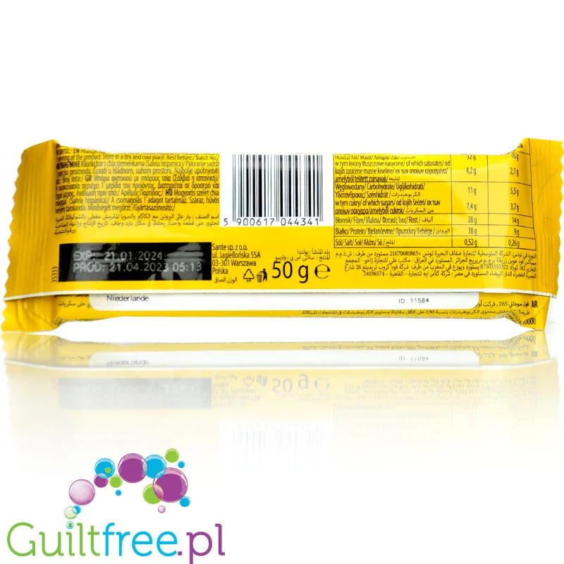 Sante Go On Keto Bar Peanut Butter - niskowęglowodanowy baton bez cukru 230kcal,  Masło Orzechowe - Image 2