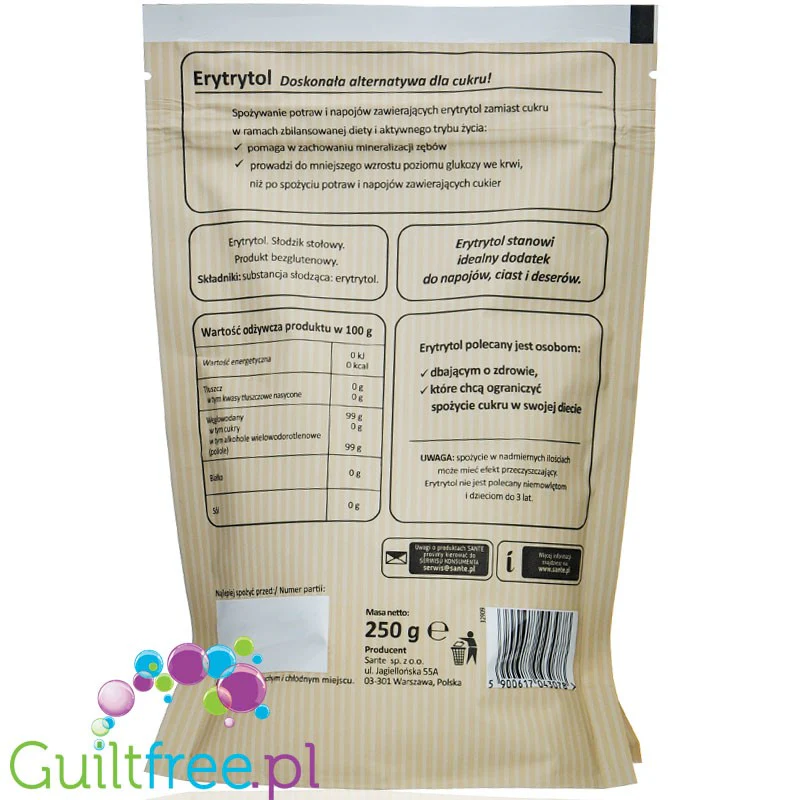 Sante Skarby Ziemi Erytrol 250g, zamiennik cukru 0kcal - Image 2
